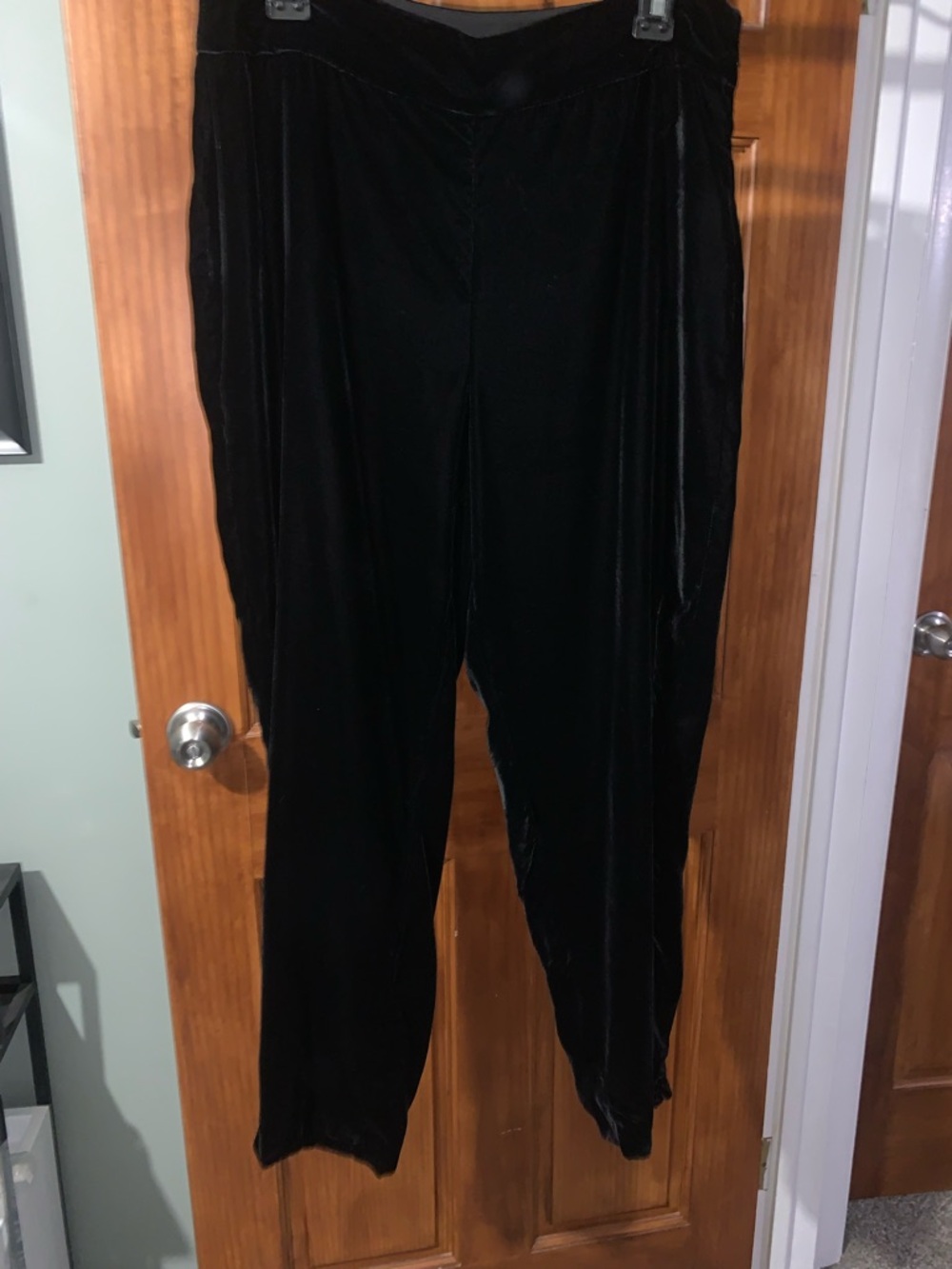 Ann Taylor Black Velvet Belted Pantsuit - Picture 4 of 5
